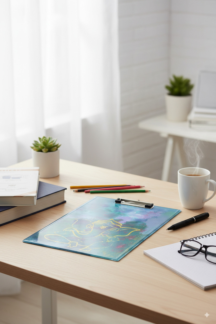 Hand-Painted Ganesha Examination Board – Artistic Clip Board for Students - Image 2