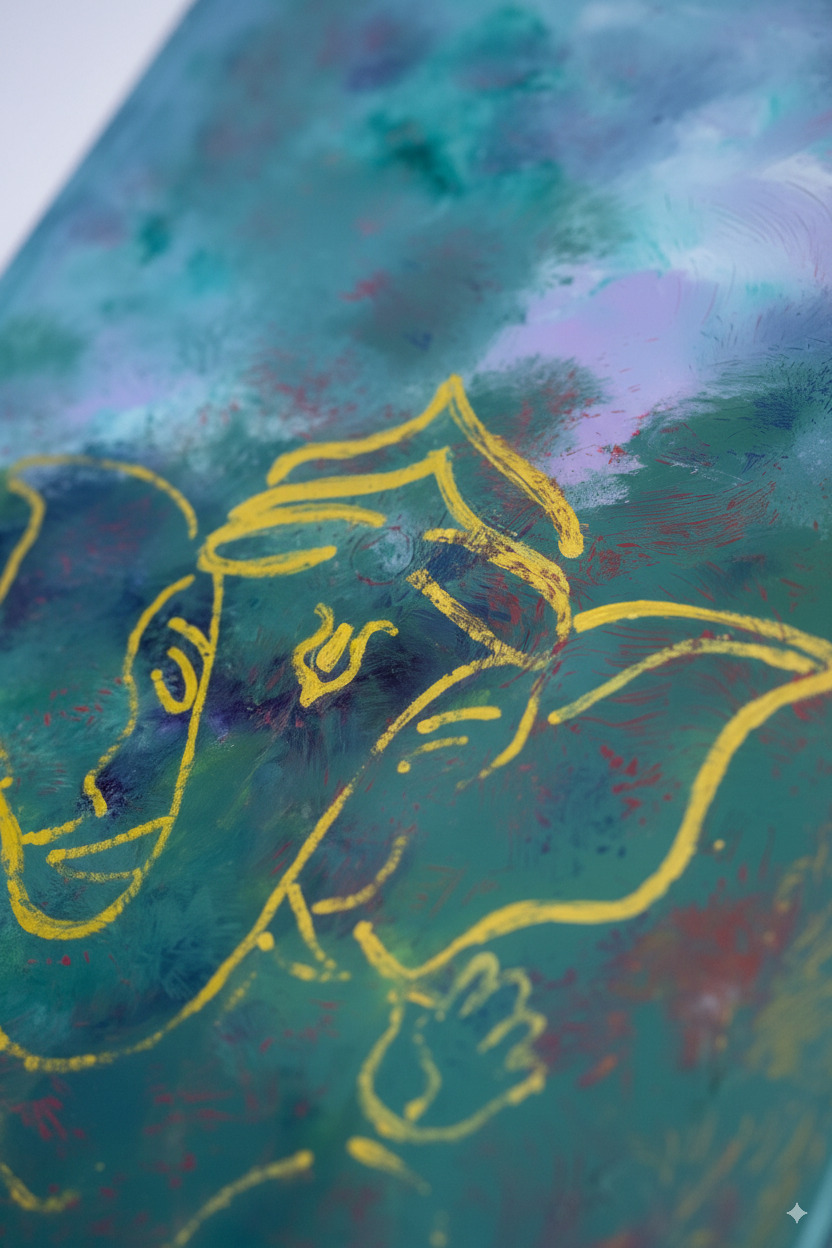 Hand-Painted Ganesha Examination Board – Artistic Clip Board for Students - Image 3