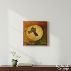 Original Hands Painting "Golden Promise" | Textured Mixed Media Art