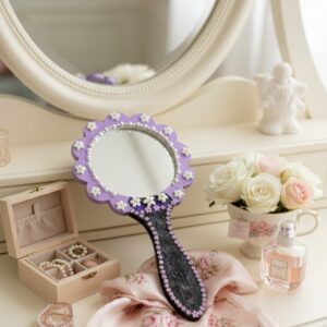 Hand Painted Floral Hand Mirror | Labhakshop.com