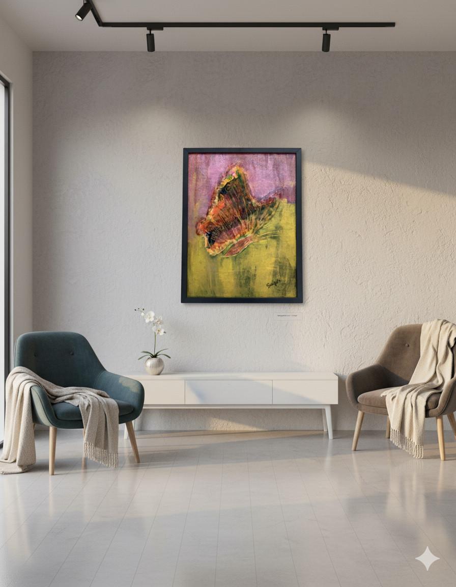 Vibrant Flight - Original Canvas Abstract Butterfly Painting - Image 2