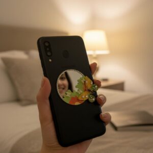 Handmade Butterfly Phone Back Mirror - "Flutter & Reflect"